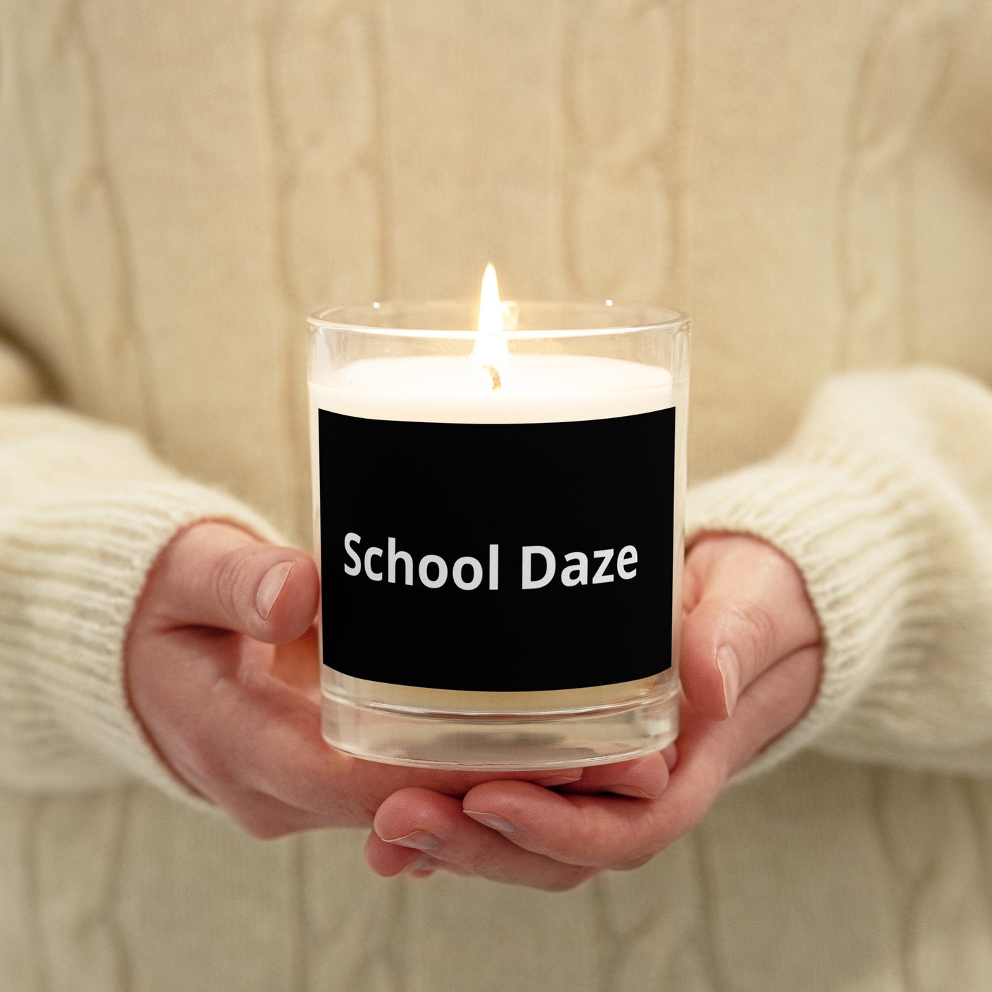 School Daze Glass Candle